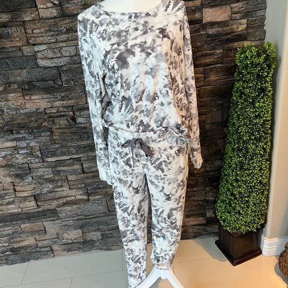 Gray Tie-Dye Women's Jumpsuit - Picture 1 of 10